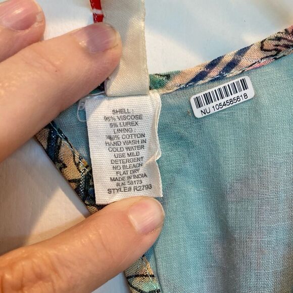 Anthropology Raga size Medium Floral Bohemian Cutout Back Floral Dress. - Picture 10 of 11